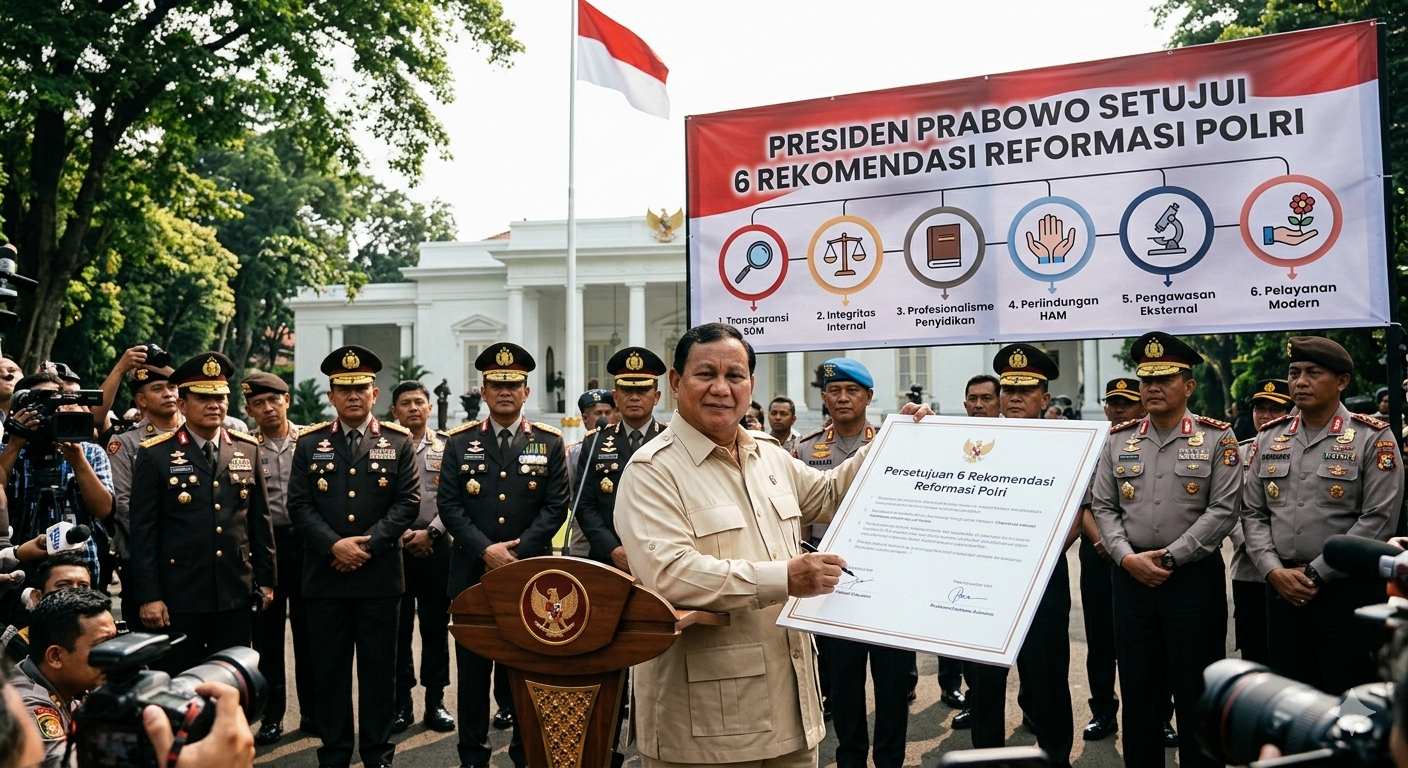 Presiden Prabowo Setujui 6 Rekomendasi Reformasi Polri