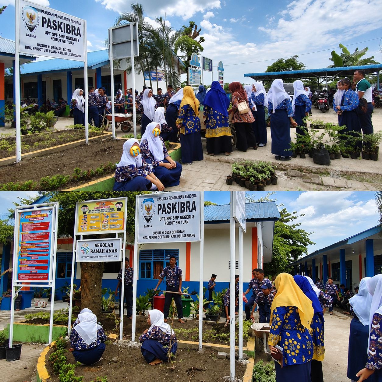 Menanam Pohon di sekolah untuk lingkungan lebih hijau
